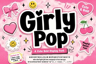 Girly Pop Fonts for Fun & Creative Projects
