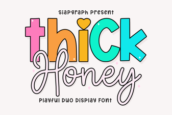 Thick Honey Duo Fonts for Bold, Creative Designs