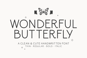 Wonderful Butterfly Fonts for Creative Projects